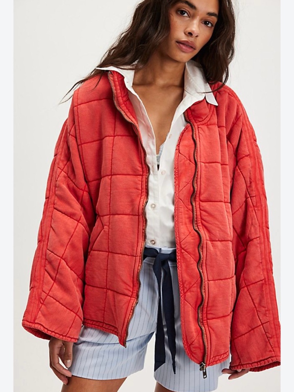 Free People Dolman Quilted Knit Jacket